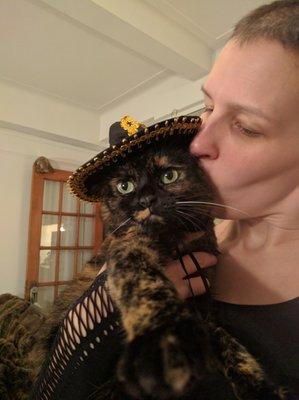 Wesley, a.k.a. Fuzzy Wuzzy, Fluffy Monkey, The Bean. My very own precious pet.