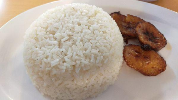 Arroz Blanco y Platano Maduro / White Rice & Sweet Plantain