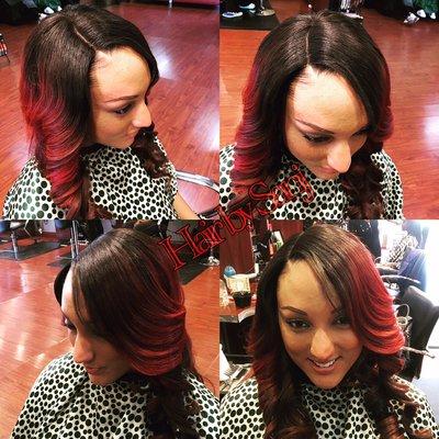 Lace Closure with custom color ombré