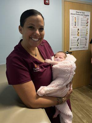 Ms. Glucksman an employee smoothing my daughter