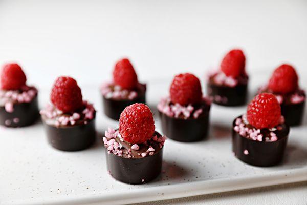 Raspberry Rose Chocolate Tapas