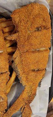 2 whole fried catfish