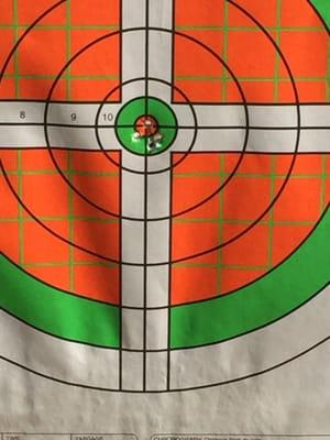 Great accuracy thanks to my new scope professionally installed by the gunsmith at Old Glory.