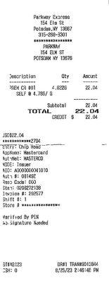 25 août 2023 / Le plein de ma Goldwing $22.04