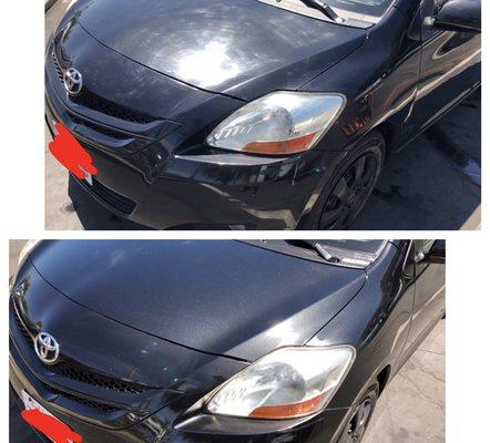 Exterior wash, wax, and 2 step buff on Toyota Yaris