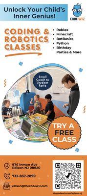 Join us for a Free Class @CodeWiz of Edison