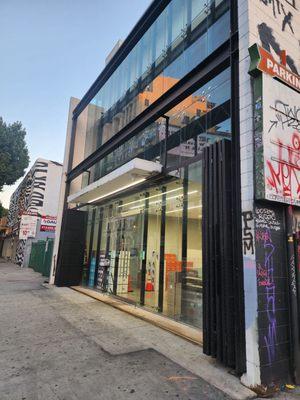 The storefront. Trust me, it looks a lot better in the evening