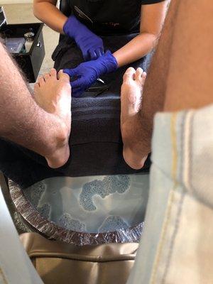 The lady was waiting for us when we arrived. Very efficient.