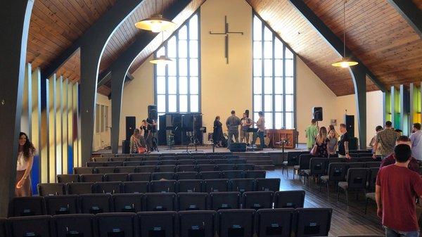 The Sanctuary following a Sunday morning service