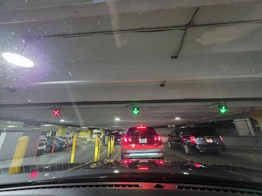 Exit for parking from the convention center.