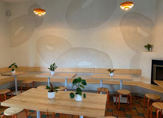 The "hanging out" area has been nicely refreshed since the days of Christopher's Nothing Fancy