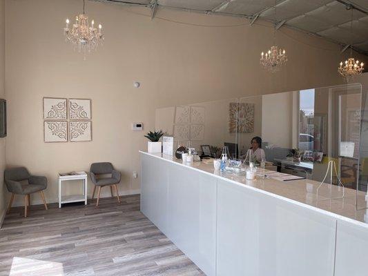 Our Plexiglass Shields are up to protect you! We are following all safety measures to make sure everyone is protected!