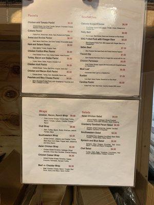 Lunch and Dinner Menu Page 1 and 2