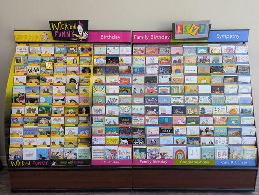Greeting cards sold here