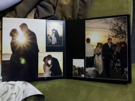 Fonzie Munoz shot my wedding 6 years age. Here are two pages from the wedding album he produced from all the wedding photos.