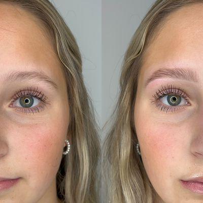 Brow wax and tint with lamination