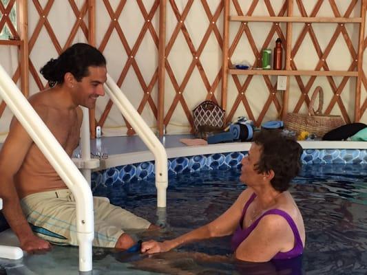 Watsu is the water therapy for pain, tension, and severe chronic issues. So relaxing!