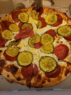 Finally found a pickle pizza