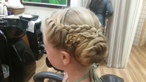Wedding hair for my daughter. Turned out beautifully!