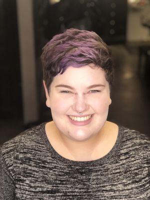 Hello! I'm Mariah. I perform hair cutting, coloring, styling, and treatment services. I can't wait to see you in my chair.