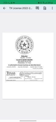 Texas All Lines Adjuster's License