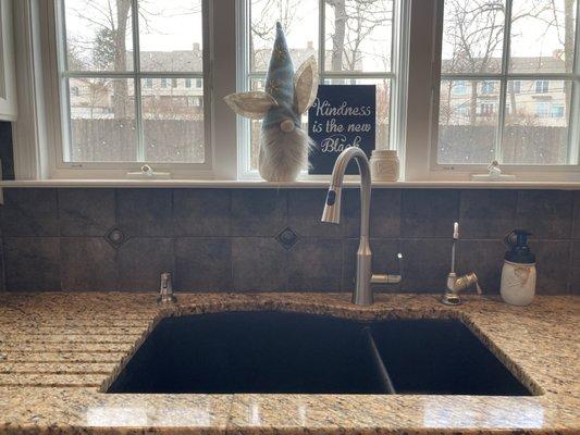 New faucet, with sensor, is in and ready! Great job by Nelson!