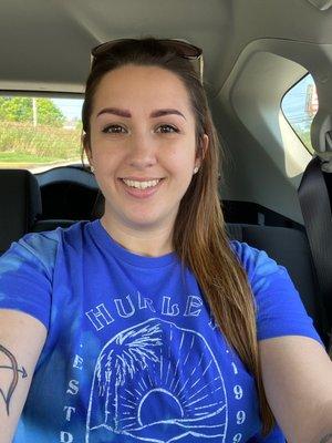 Immediately after 6-8 week touch up. They will get much lighter in the next week as they heal