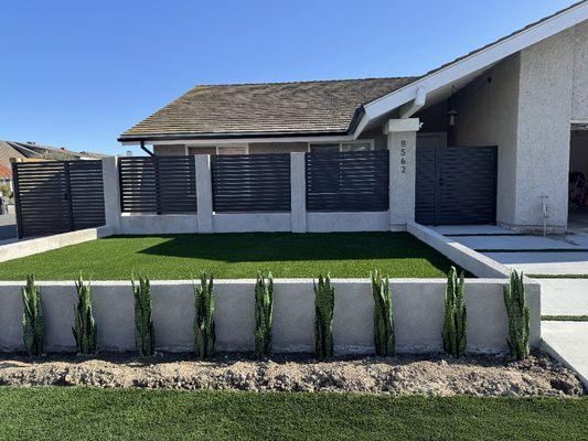 Modern fence fabrication and powder coat paint