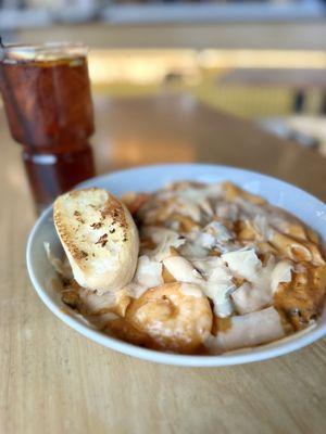 Rosa Penne Pasta with Jumbo Shrimp $21 + Black Tea Sweetened