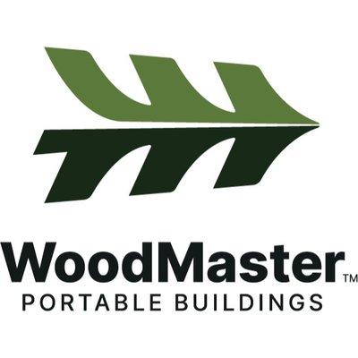WoodMaster Portable Buildings Stacked Logo