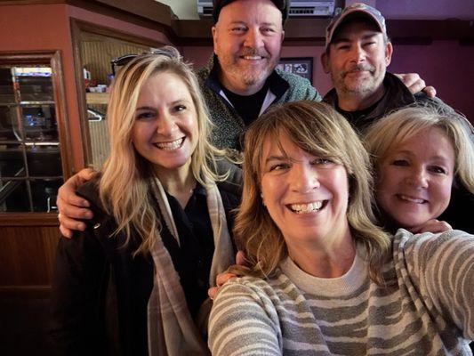 With the owner, our tour leader, on stop two of the Dive Bars Tour.