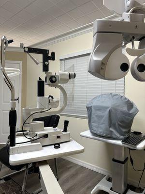 Waiting for the next part of the exam on the comfy exam chair.