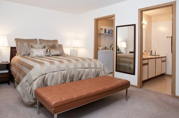 Bedroom with Laundry Room and Bathroom Attached