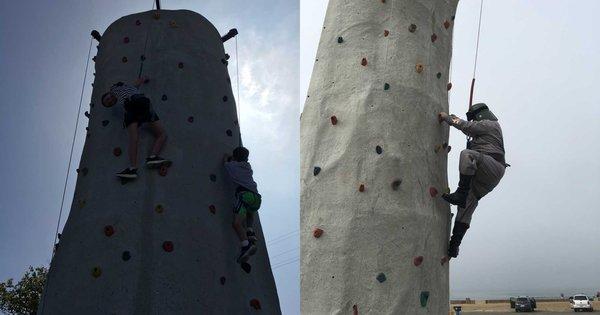 Kids and Adults alike refuse to get down from the wall - they LOVE it