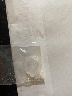 Meth that we found right next to the trash cans in the parking lot. Handed to cops .