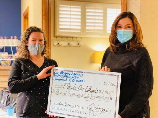 Meals on Wheels donation