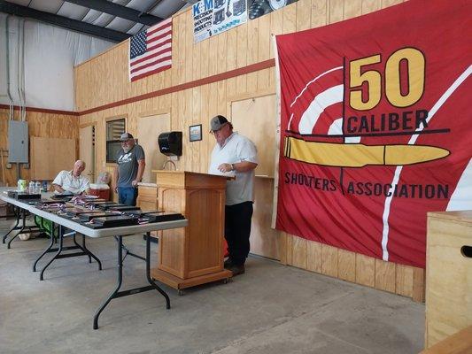 50 Cal. World Championship awards in the clubhouse.