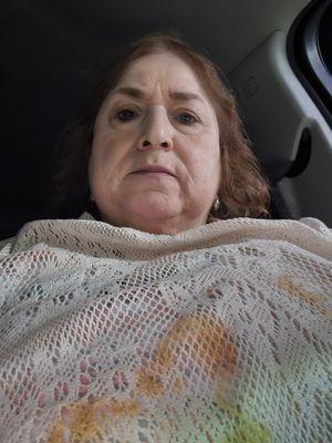 Me with my messed up lace jacket!