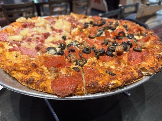 Half and half three topping