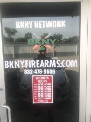 We are available 24/7 via www.bknyfirearms.com