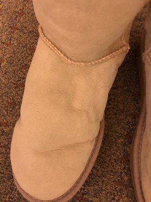 Ruined UGG boots done by Rave Cleaning in Milltown. Boots returned to me burnt dry out, wrinkled and shrunk so much I can't wear them.