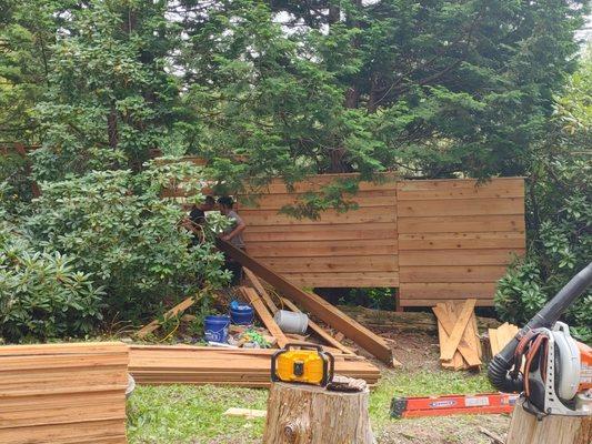 Watching these guys close off the cars from the road..yeah