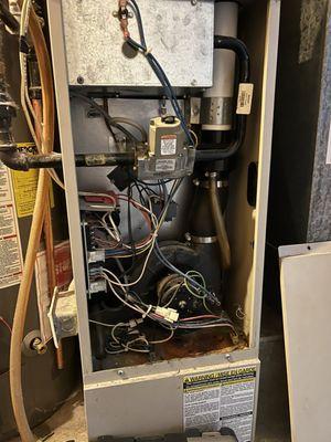 Furnace evaluation, please call if you notice rust inside or around your furnace. This could be a sign of something more serious.