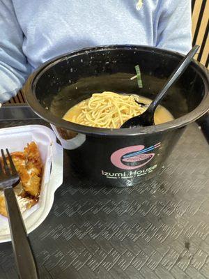 Crispy chicken ramen- chicken is served on the side so it stays crispy