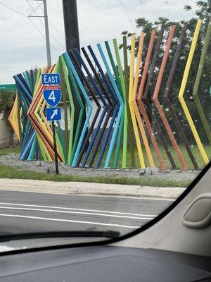 Colorful unique public art in Winter Park