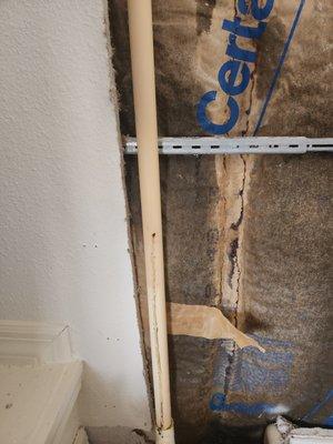 Performed leak detection; found leak in wall