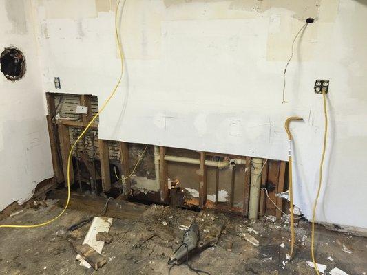 Floor Joist and Sheathing Repair and to prepare for tile installation