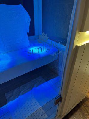 Close-up of infrared sauna - as you can see beautiful and clean!