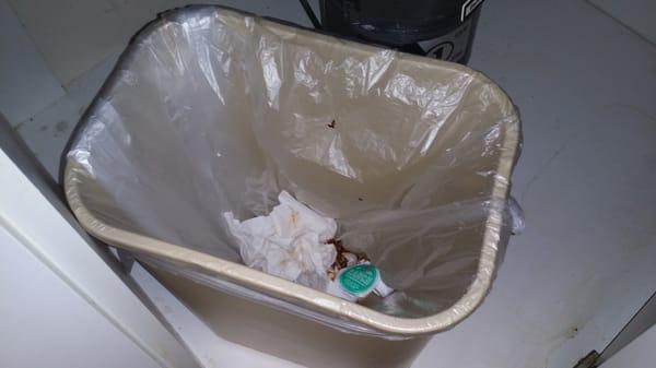 Garbage left in the kitchen