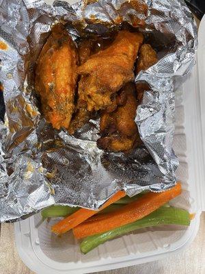 Buffalo wings. Had better at a gas station
